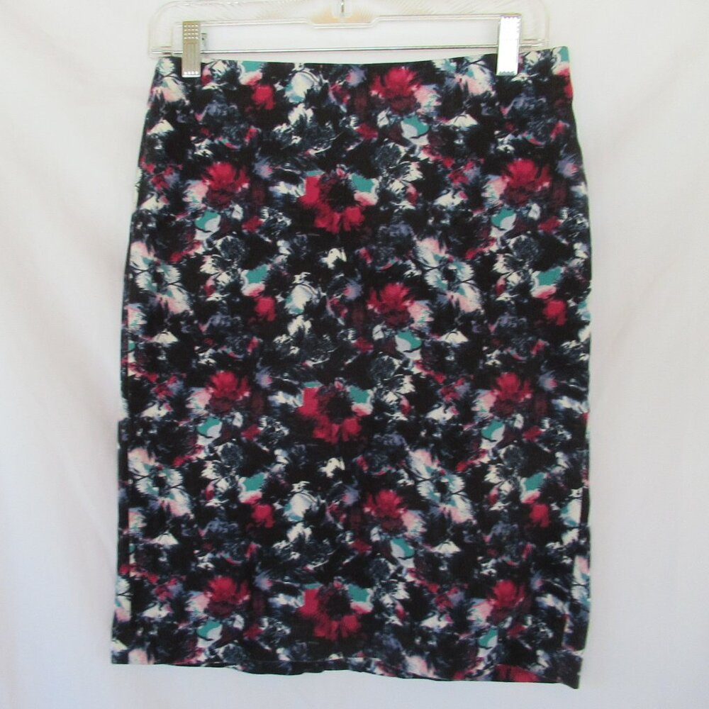 Talbots skirt Size 4 floral watercolor unlined